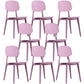 Nordic Plastic Open Back Dining Side Chair 32"H Dining Chair for Restaurant Pink 8 Piece Set Clearhalo ' kitchen&dining_furn' 'Dining Chairs' 'Dining Tables & Seating' 'dining_chair' 'furn' 'furn_dining_chair' 'Furniture' 'furniture_dining_chair' 'Kitchen & Dining Furniture' 'kitchen' 3484911