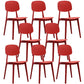 Nordic Plastic Open Back Dining Side Chair 32"H Dining Chair for Restaurant Red 8 Piece Set Clearhalo ' kitchen&dining_furn' 'Dining Chairs' 'Dining Tables & Seating' 'dining_chair' 'furn' 'furn_dining_chair' 'Furniture' 'furniture_dining_chair' 'Kitchen & Dining Furniture' 'kitchen' 3484913