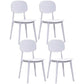 Nordic Plastic Open Back Dining Side Chair 32"H Dining Chair for Restaurant White 4 Piece Set Clearhalo ' kitchen&dining_furn' 'Dining Chairs' 'Dining Tables & Seating' 'dining_chair' 'furn' 'furn_dining_chair' 'Furniture' 'furniture_dining_chair' 'Kitchen & Dining Furniture' 'kitchen' 3484914