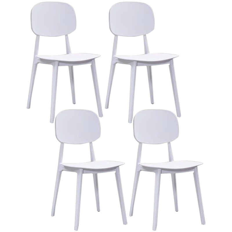 Nordic Plastic Open Back Dining Side Chair 32"H Dining Chair for Restaurant White 4 Piece Set Clearhalo ' kitchen&dining_furn' 'Dining Chairs' 'Dining Tables & Seating' 'dining_chair' 'furn' 'furn_dining_chair' 'Furniture' 'furniture_dining_chair' 'Kitchen & Dining Furniture' 'kitchen' 3484914