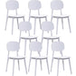 Nordic Plastic Open Back Dining Side Chair 32"H Dining Chair for Restaurant White 8 Piece Set Clearhalo ' kitchen&dining_furn' 'Dining Chairs' 'Dining Tables & Seating' 'dining_chair' 'furn' 'furn_dining_chair' 'Furniture' 'furniture_dining_chair' 'Kitchen & Dining Furniture' 'kitchen' 3484915