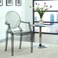 Contemporary Plastic Indoor Open Back Dining Side Chair of 21'' Wide Dining Chair Clearhalo ' kitchen&dining_furn' 'Dining Chairs' 'Dining Tables & Seating' 'dining_chair' 'furn' 'furn_dining_chair' 'Furniture' 'furniture_dining_chair' 'Kitchen & Dining Furniture' 'kitchen' 3484916
