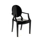 Contemporary Plastic Indoor Open Back Dining Side Chair of 21'' Wide Dining Chair Black 1 Piece Clearhalo ' kitchen&dining_furn' 'Dining Chairs' 'Dining Tables & Seating' 'dining_chair' 'furn' 'furn_dining_chair' 'Furniture' 'furniture_dining_chair' 'Kitchen & Dining Furniture' 'kitchen' 3484917