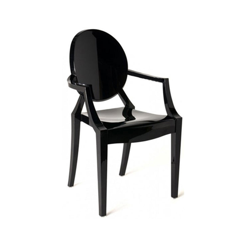 Contemporary Plastic Indoor Open Back Dining Side Chair of 21'' Wide Dining Chair Black 1 Piece Clearhalo ' kitchen&dining_furn' 'Dining Chairs' 'Dining Tables & Seating' 'dining_chair' 'furn' 'furn_dining_chair' 'Furniture' 'furniture_dining_chair' 'Kitchen & Dining Furniture' 'kitchen' 3484917