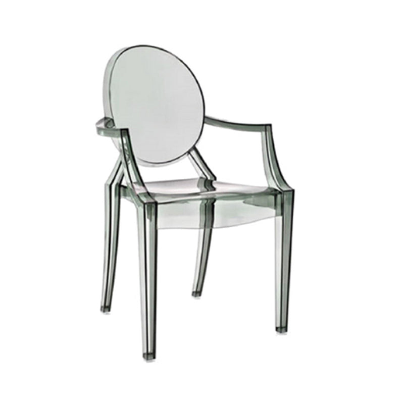 Contemporary Plastic Indoor Open Back Dining Side Chair of 21'' Wide Dining Chair Grey 1 Piece Clearhalo ' kitchen&dining_furn' 'Dining Chairs' 'Dining Tables & Seating' 'dining_chair' 'furn' 'furn_dining_chair' 'Furniture' 'furniture_dining_chair' 'Kitchen & Dining Furniture' 'kitchen' 3484923