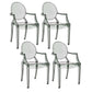 Contemporary Plastic Indoor Open Back Dining Side Chair of 21'' Wide Dining Chair Grey 4 Piece Set Clearhalo ' kitchen&dining_furn' 'Dining Chairs' 'Dining Tables & Seating' 'dining_chair' 'furn' 'furn_dining_chair' 'Furniture' 'furniture_dining_chair' 'Kitchen & Dining Furniture' 'kitchen' 3484927