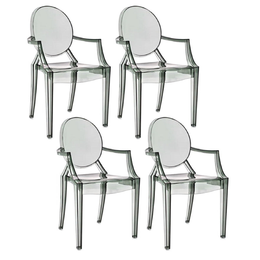 Contemporary Plastic Indoor Open Back Dining Side Chair of 21'' Wide Dining Chair Grey 4 Piece Set Clearhalo ' kitchen&dining_furn' 'Dining Chairs' 'Dining Tables & Seating' 'dining_chair' 'furn' 'furn_dining_chair' 'Furniture' 'furniture_dining_chair' 'Kitchen & Dining Furniture' 'kitchen' 3484927