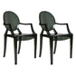 Contemporary Plastic Indoor Open Back Dining Side Chair of 21'' Wide Dining Chair Dark Gray 2 Piece Set Clearhalo ' kitchen&dining_furn' 'Dining Chairs' 'Dining Tables & Seating' 'dining_chair' 'furn' 'furn_dining_chair' 'Furniture' 'furniture_dining_chair' 'Kitchen & Dining Furniture' 'kitchen' 3484930