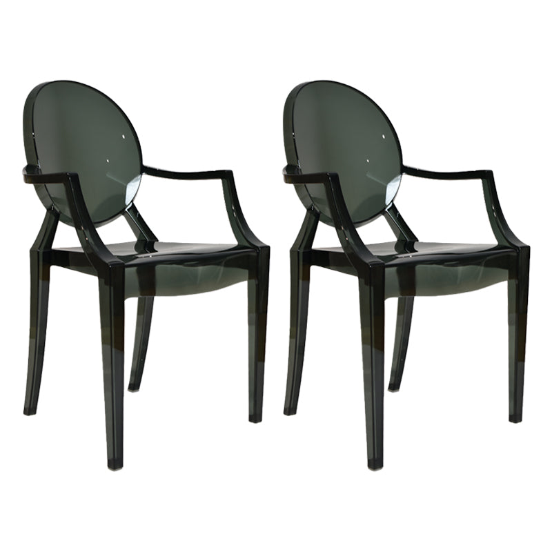 Contemporary Plastic Indoor Open Back Dining Side Chair of 21'' Wide Dining Chair Dark Gray 2 Piece Set Clearhalo ' kitchen&dining_furn' 'Dining Chairs' 'Dining Tables & Seating' 'dining_chair' 'furn' 'furn_dining_chair' 'Furniture' 'furniture_dining_chair' 'Kitchen & Dining Furniture' 'kitchen' 3484930