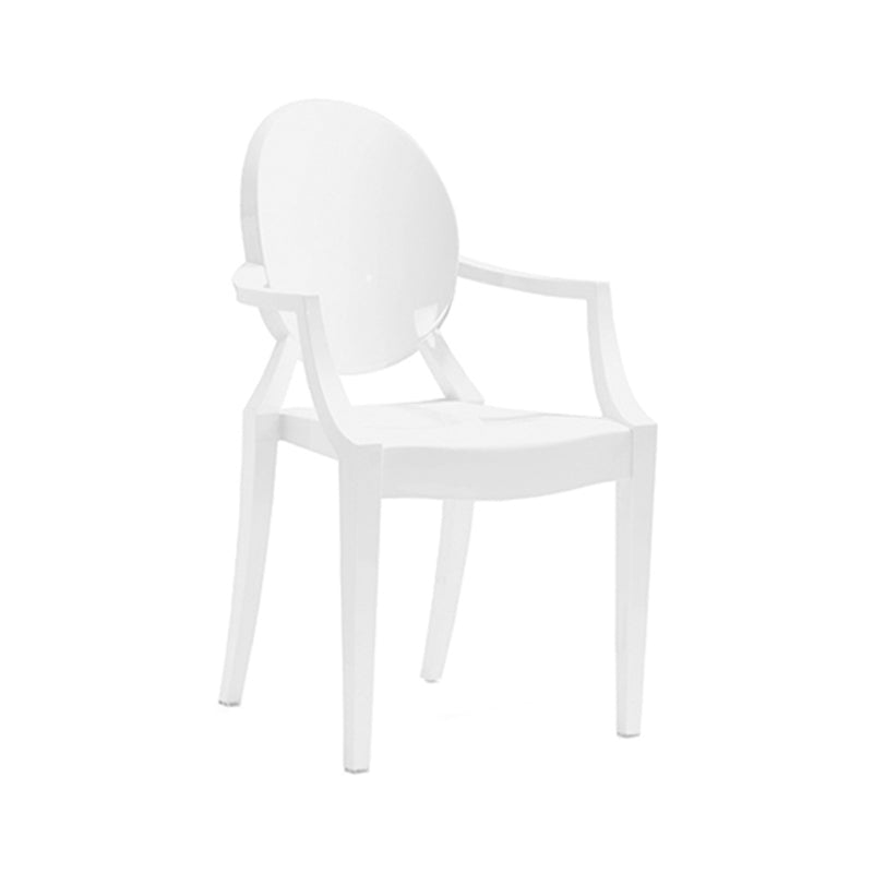 Contemporary Plastic Indoor Open Back Dining Side Chair of 21'' Wide Dining Chair White 1 Piece Clearhalo ' kitchen&dining_furn' 'Dining Chairs' 'Dining Tables & Seating' 'dining_chair' 'furn' 'furn_dining_chair' 'Furniture' 'furniture_dining_chair' 'Kitchen & Dining Furniture' 'kitchen' 3484934