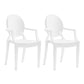 Contemporary Plastic Indoor Open Back Dining Side Chair of 21'' Wide Dining Chair White 2 Piece Set Clearhalo ' kitchen&dining_furn' 'Dining Chairs' 'Dining Tables & Seating' 'dining_chair' 'furn' 'furn_dining_chair' 'Furniture' 'furniture_dining_chair' 'Kitchen & Dining Furniture' 'kitchen' 3484936