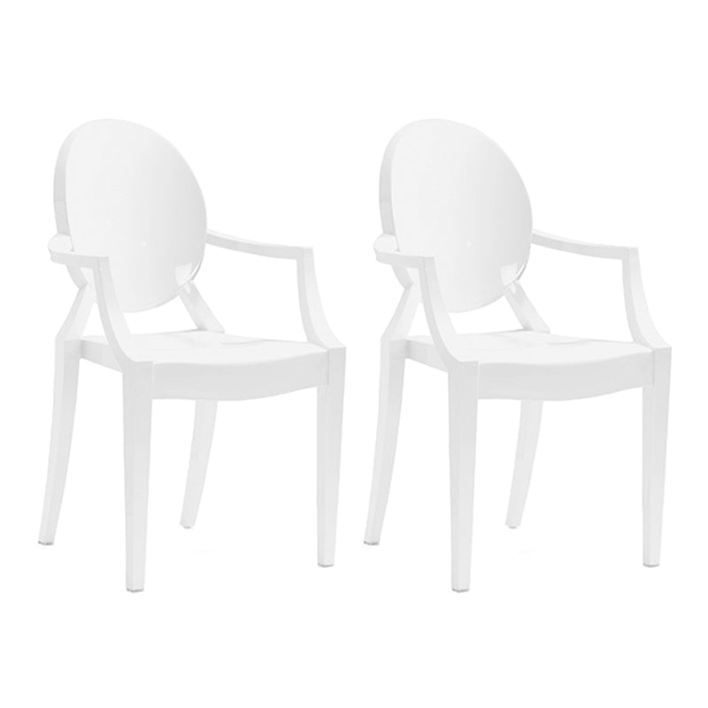 Contemporary Plastic Indoor Open Back Dining Side Chair of 21'' Wide Dining Chair White 2 Piece Set Clearhalo ' kitchen&dining_furn' 'Dining Chairs' 'Dining Tables & Seating' 'dining_chair' 'furn' 'furn_dining_chair' 'Furniture' 'furniture_dining_chair' 'Kitchen & Dining Furniture' 'kitchen' 3484936