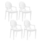 Contemporary Plastic Indoor Open Back Dining Side Chair of 21'' Wide Dining Chair White 4 Piece Set Clearhalo ' kitchen&dining_furn' 'Dining Chairs' 'Dining Tables & Seating' 'dining_chair' 'furn' 'furn_dining_chair' 'Furniture' 'furniture_dining_chair' 'Kitchen & Dining Furniture' 'kitchen' 3484937