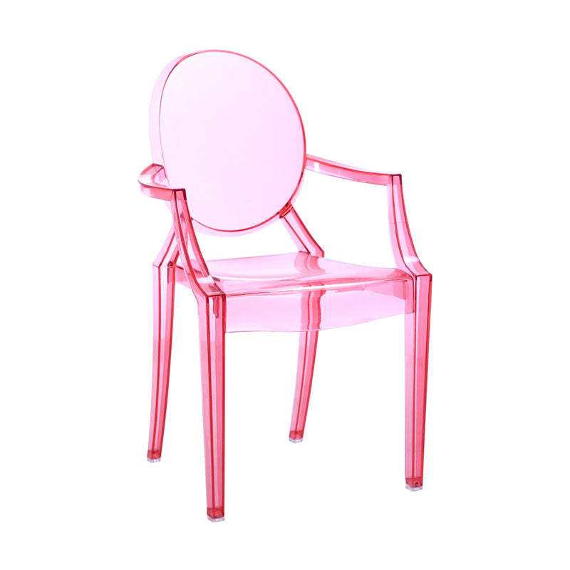 Contemporary Plastic Indoor Open Back Dining Side Chair of 21'' Wide Dining Chair Pink 1 Piece Clearhalo ' kitchen&dining_furn' 'Dining Chairs' 'Dining Tables & Seating' 'dining_chair' 'furn' 'furn_dining_chair' 'Furniture' 'furniture_dining_chair' 'Kitchen & Dining Furniture' 'kitchen' 3484941