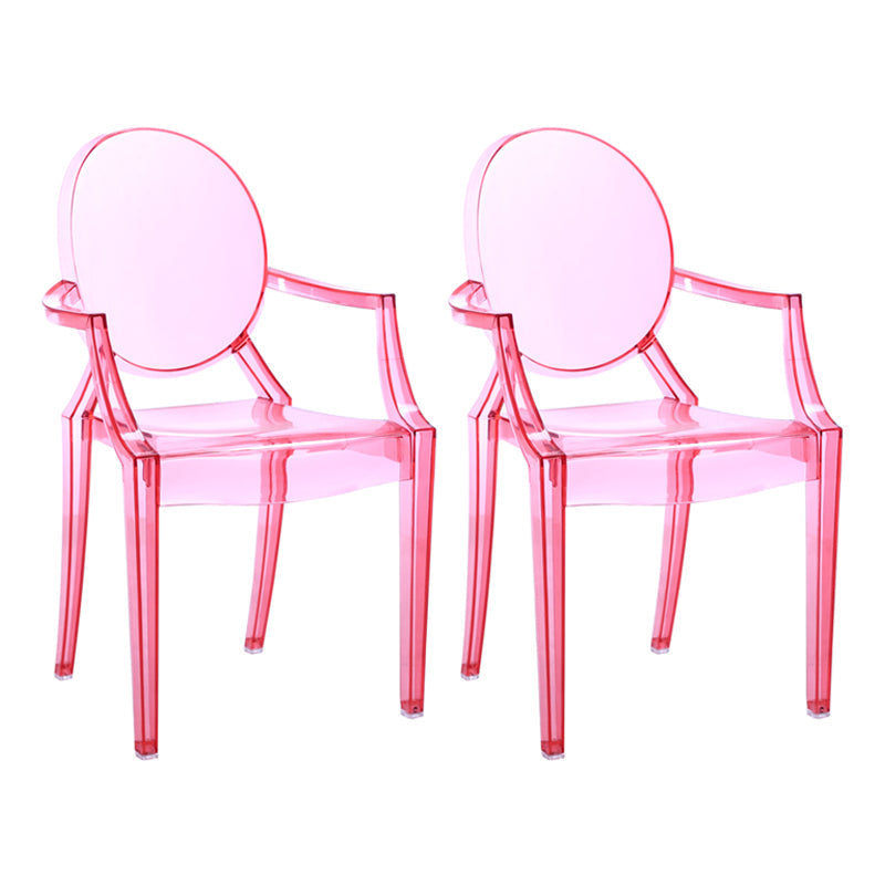 Contemporary Plastic Indoor Open Back Dining Side Chair of 21'' Wide Dining Chair Pink 2 Piece Set Clearhalo ' kitchen&dining_furn' 'Dining Chairs' 'Dining Tables & Seating' 'dining_chair' 'furn' 'furn_dining_chair' 'Furniture' 'furniture_dining_chair' 'Kitchen & Dining Furniture' 'kitchen' 3484942