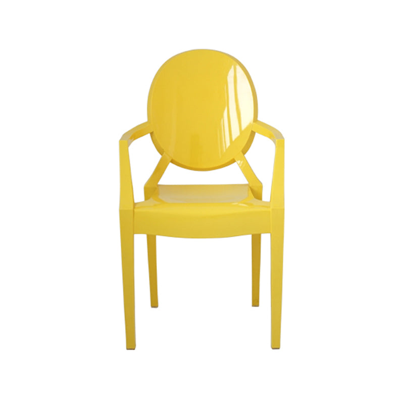 Contemporary Plastic Indoor Open Back Dining Side Chair of 21'' Wide Dining Chair Yellow 1 Piece Clearhalo ' kitchen&dining_furn' 'Dining Chairs' 'Dining Tables & Seating' 'dining_chair' 'furn' 'furn_dining_chair' 'Furniture' 'furniture_dining_chair' 'Kitchen & Dining Furniture' 'kitchen' 3484944