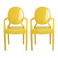 Contemporary Plastic Indoor Open Back Dining Side Chair of 21'' Wide Dining Chair Yellow 2 Piece Set Clearhalo ' kitchen&dining_furn' 'Dining Chairs' 'Dining Tables & Seating' 'dining_chair' 'furn' 'furn_dining_chair' 'Furniture' 'furniture_dining_chair' 'Kitchen & Dining Furniture' 'kitchen' 3484945
