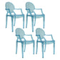 Contemporary Plastic Indoor Open Back Dining Side Chair of 21'' Wide Dining Chair Blue 4 Piece Set Clearhalo ' kitchen&dining_furn' 'Dining Chairs' 'Dining Tables & Seating' 'dining_chair' 'furn' 'furn_dining_chair' 'Furniture' 'furniture_dining_chair' 'Kitchen & Dining Furniture' 'kitchen' 3484952