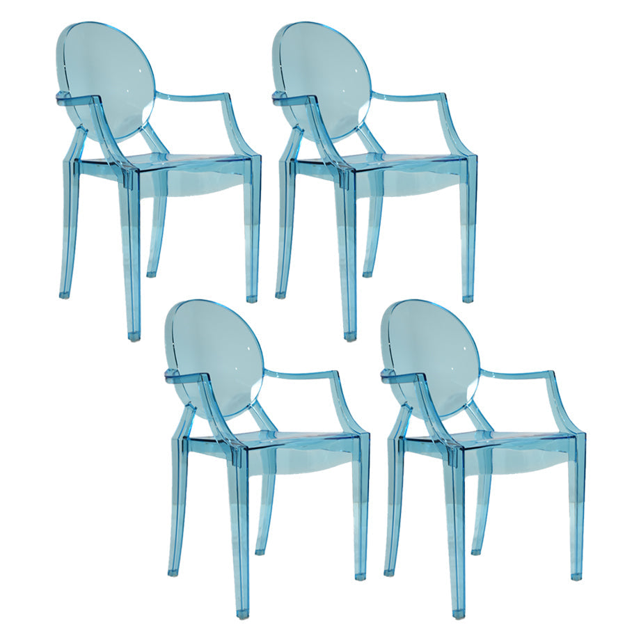 Contemporary Plastic Indoor Open Back Dining Side Chair of 21'' Wide Dining Chair Blue 4 Piece Set Clearhalo ' kitchen&dining_furn' 'Dining Chairs' 'Dining Tables & Seating' 'dining_chair' 'furn' 'furn_dining_chair' 'Furniture' 'furniture_dining_chair' 'Kitchen & Dining Furniture' 'kitchen' 3484952