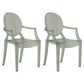Contemporary Plastic Indoor Open Back Dining Side Chair of 21'' Wide Dining Chair Green 2 Piece Set Clearhalo ' kitchen&dining_furn' 'Dining Chairs' 'Dining Tables & Seating' 'dining_chair' 'furn' 'furn_dining_chair' 'Furniture' 'furniture_dining_chair' 'Kitchen & Dining Furniture' 'kitchen' 3484954