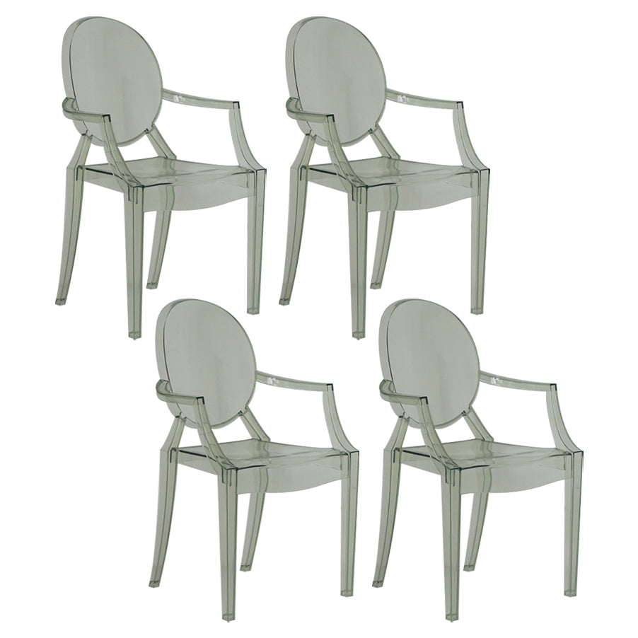 Contemporary Plastic Indoor Open Back Dining Side Chair of 21'' Wide Dining Chair Green 4 Piece Set Clearhalo ' kitchen&dining_furn' 'Dining Chairs' 'Dining Tables & Seating' 'dining_chair' 'furn' 'furn_dining_chair' 'Furniture' 'furniture_dining_chair' 'Kitchen & Dining Furniture' 'kitchen' 3484955