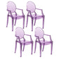 Contemporary Plastic Indoor Open Back Dining Side Chair of 21'' Wide Dining Chair Purple 4 Piece Set Clearhalo ' kitchen&dining_furn' 'Dining Chairs' 'Dining Tables & Seating' 'dining_chair' 'furn' 'furn_dining_chair' 'Furniture' 'furniture_dining_chair' 'Kitchen & Dining Furniture' 'kitchen' 3484958