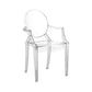 Contemporary Plastic Indoor Open Back Dining Side Chair of 21'' Wide Dining Chair Clear 1 Piece Clearhalo ' kitchen&dining_furn' 'Dining Chairs' 'Dining Tables & Seating' 'dining_chair' 'furn' 'furn_dining_chair' 'Furniture' 'furniture_dining_chair' 'Kitchen & Dining Furniture' 'kitchen' 3484959