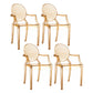 Contemporary Plastic Indoor Open Back Dining Side Chair of 21'' Wide Dining Chair Amber 4 Piece Set Clearhalo ' kitchen&dining_furn' 'Dining Chairs' 'Dining Tables & Seating' 'dining_chair' 'furn' 'furn_dining_chair' 'Furniture' 'furniture_dining_chair' 'Kitchen & Dining Furniture' 'kitchen' 3484964