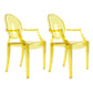 Contemporary Plastic Indoor Open Back Dining Side Chair of 21'' Wide Dining Chair Light Yellow 2 Piece Set Clearhalo ' kitchen&dining_furn' 'Dining Chairs' 'Dining Tables & Seating' 'dining_chair' 'furn' 'furn_dining_chair' 'Furniture' 'furniture_dining_chair' 'Kitchen & Dining Furniture' 'kitchen' 3484966