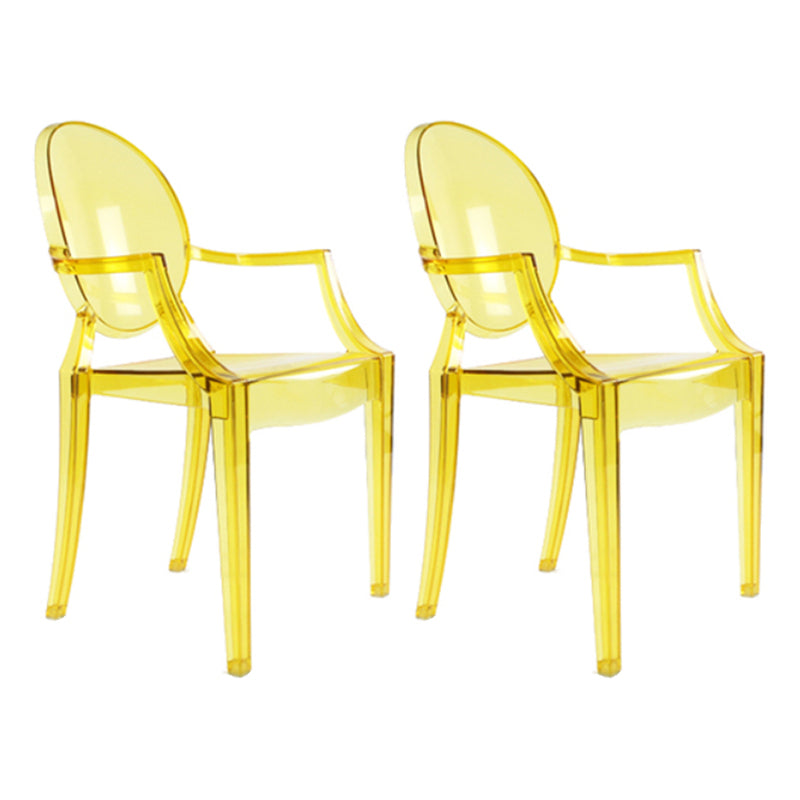 Contemporary Plastic Indoor Open Back Dining Side Chair of 21'' Wide Dining Chair Light Yellow 2 Piece Set Clearhalo ' kitchen&dining_furn' 'Dining Chairs' 'Dining Tables & Seating' 'dining_chair' 'furn' 'furn_dining_chair' 'Furniture' 'furniture_dining_chair' 'Kitchen & Dining Furniture' 'kitchen' 3484966