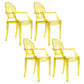 Contemporary Plastic Indoor Open Back Dining Side Chair of 21'' Wide Dining Chair Light Yellow 4 Piece Set Clearhalo ' kitchen&dining_furn' 'Dining Chairs' 'Dining Tables & Seating' 'dining_chair' 'furn' 'furn_dining_chair' 'Furniture' 'furniture_dining_chair' 'Kitchen & Dining Furniture' 'kitchen' 3484967