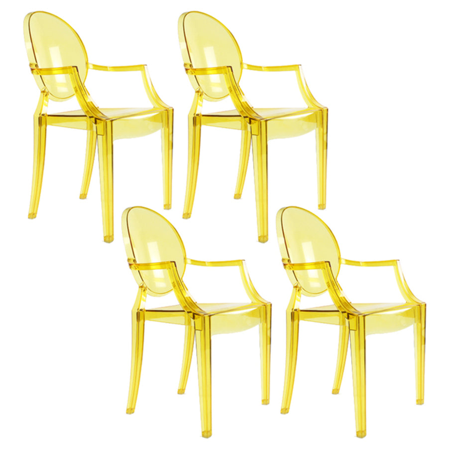 Contemporary Plastic Indoor Open Back Dining Side Chair of 21'' Wide Dining Chair Light Yellow 4 Piece Set Clearhalo ' kitchen&dining_furn' 'Dining Chairs' 'Dining Tables & Seating' 'dining_chair' 'furn' 'furn_dining_chair' 'Furniture' 'furniture_dining_chair' 'Kitchen & Dining Furniture' 'kitchen' 3484967