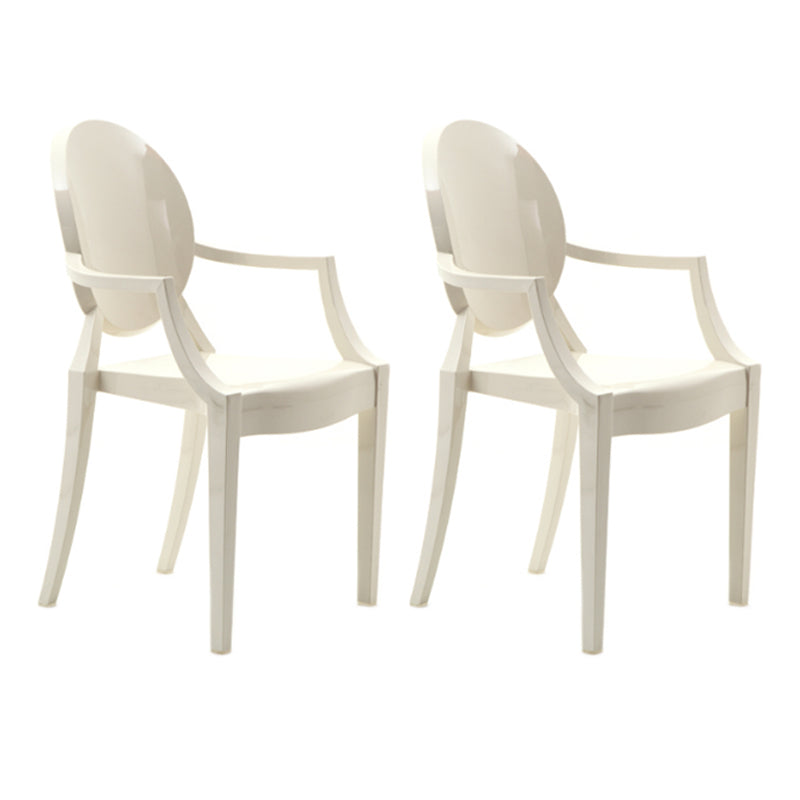 Contemporary Plastic Indoor Open Back Dining Side Chair of 21'' Wide Dining Chair Cream 2 Piece Set Clearhalo ' kitchen&dining_furn' 'Dining Chairs' 'Dining Tables & Seating' 'dining_chair' 'furn' 'furn_dining_chair' 'Furniture' 'furniture_dining_chair' 'Kitchen & Dining Furniture' 'kitchen' 3484972