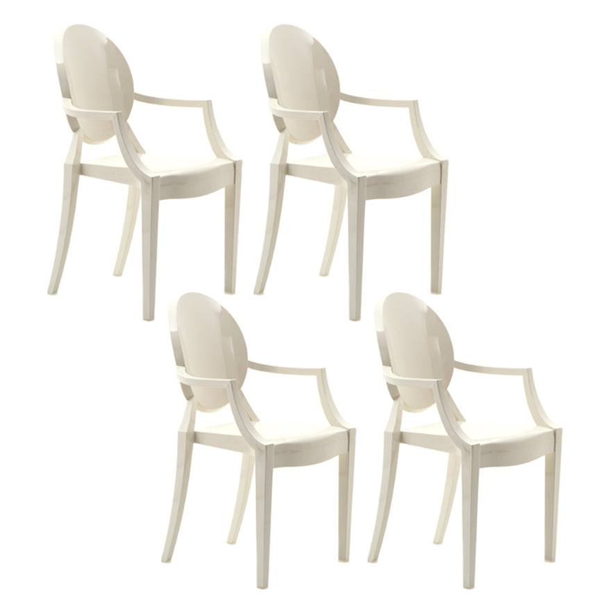 Contemporary Plastic Indoor Open Back Dining Side Chair of 21'' Wide Dining Chair Cream 4 Piece Set Clearhalo ' kitchen&dining_furn' 'Dining Chairs' 'Dining Tables & Seating' 'dining_chair' 'furn' 'furn_dining_chair' 'Furniture' 'furniture_dining_chair' 'Kitchen & Dining Furniture' 'kitchen' 3484973