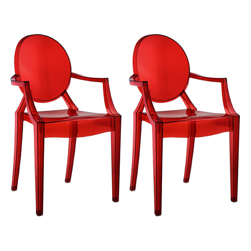 Contemporary Plastic Indoor Open Back Dining Side Chair of 21'' Wide Dining Chair Light Red 2 Piece Set Clearhalo ' kitchen&dining_furn' 'Dining Chairs' 'Dining Tables & Seating' 'dining_chair' 'furn' 'furn_dining_chair' 'Furniture' 'furniture_dining_chair' 'Kitchen & Dining Furniture' 'kitchen' 3484978