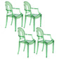 Contemporary Plastic Indoor Open Back Dining Side Chair of 21'' Wide Dining Chair Fruit Green 4 Piece Set Clearhalo ' kitchen&dining_furn' 'Dining Chairs' 'Dining Tables & Seating' 'dining_chair' 'furn' 'furn_dining_chair' 'Furniture' 'furniture_dining_chair' 'Kitchen & Dining Furniture' 'kitchen' 3484982