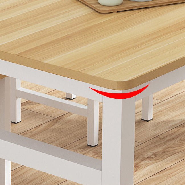 Modern Kitchen Dining Room Set with Wood Top and Double Pedestal Base Furniture for Home Use Clearhalo 'Dining Room Sets' 'Dining Tables & Seating' 'dining_room_set' 'furn' 'furn_dining_room_set' 'Furniture' 'furniture_dining_room_set' 'Kitchen & Dining Furniture' 'kitchen&dining_furn' 'kitchen' 3485016