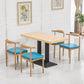 Modern Kitchen Dining Room Set with Wooden Top and Black Base Dining Furniture Set Blue 5 Piece Set Clearhalo 'Dining Room Sets' 'Dining Tables & Seating' 'dining_room_set' 'furn' 'furn_dining_room_set' 'Furniture' 'furniture_dining_room_set' 'Kitchen & Dining Furniture' 'kitchen&dining_furn' 'kitchen' 3485084