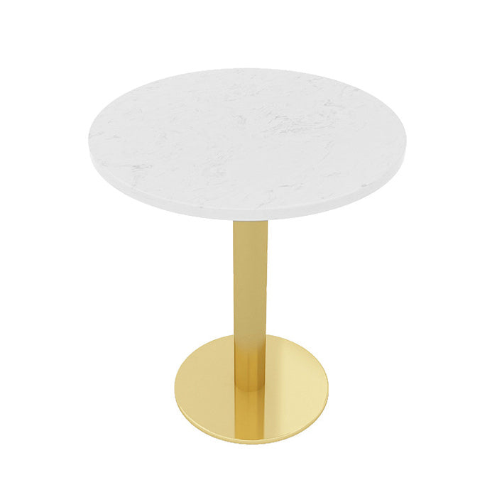 Glam Sintered Stone Dining Table Set with Round Top Pedestal Base Dining Furniture for Home Use Clearhalo 'Dining Room Sets' 'Dining Tables & Seating' 'dining_room_set' 'furn' 'furn_dining_room_set' 'Furniture' 'furniture_dining_room_set' 'Kitchen & Dining Furniture' 'kitchen&dining_furn' 'kitchen' 3485116