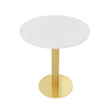 Glam Sintered Stone Dining Table Set with Round Top Pedestal Base Dining Furniture for Home Use Clearhalo 'Dining Room Sets' 'Dining Tables & Seating' 'dining_room_set' 'furn' 'furn_dining_room_set' 'Furniture' 'furniture_dining_room_set' 'Kitchen & Dining Furniture' 'kitchen&dining_furn' 'kitchen' 3485116