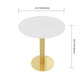 Glam Sintered Stone Dining Table Set with Round Top Pedestal Base Dining Furniture for Home Use Clearhalo 'Dining Room Sets' 'Dining Tables & Seating' 'dining_room_set' 'furn' 'furn_dining_room_set' 'Furniture' 'furniture_dining_room_set' 'Kitchen & Dining Furniture' 'kitchen&dining_furn' 'kitchen' 3485121