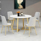 Nordic Sintered Stone Dining Room Set Standard Height with Double Pedestal Base Dining Set Clearhalo 'Dining Room Sets' 'Dining Tables & Seating' 'dining_room_set' 'furn' 'furn_dining_room_set' 'Furniture' 'furniture_dining_room_set' 'Kitchen & Dining Furniture' 'kitchen&dining_furn' 'kitchen' 3485125