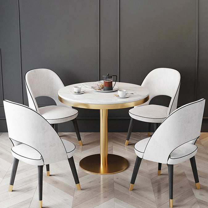 Nordic Sintered Stone Dining Room Set Standard Height with Pedestal Base Dining Furniture Clearhalo 'Dining Room Sets' 'Dining Tables & Seating' 'dining_room_set' 'furn' 'furn_dining_room_set' 'Furniture' 'furniture_dining_room_set' 'Kitchen & Dining Furniture' 'kitchen&dining_furn' 'kitchen' 3485137