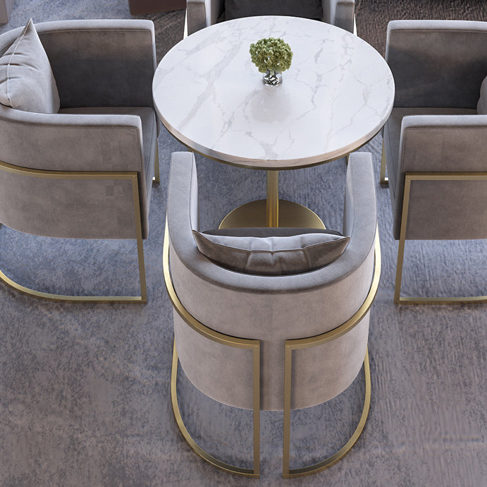 Nordic Sintered Stone Dining Room Set with Metal Base Dining Furniture for Household Clearhalo 'Dining Room Sets' 'Dining Tables & Seating' 'dining_room_set' 'furn' 'furn_dining_room_set' 'Furniture' 'furniture_dining_room_set' 'Kitchen & Dining Furniture' 'kitchen&dining_furn' 'kitchen' 3485189