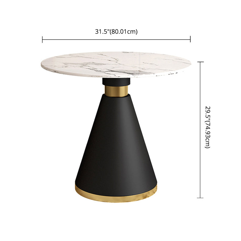 Glam Kitchen Dining Room Set Standard Height with Round Top and Metal Leg Dining Furniture Clearhalo 'Dining Room Sets' 'Dining Tables & Seating' 'dining_room_set' 'furn' 'furn_dining_room_set' 'Furniture' 'furniture_dining_room_set' 'Kitchen & Dining Furniture' 'kitchen&dining_furn' 'kitchen' 3485205