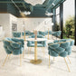Glam Style Dining Room Set with Round Sintered Stone Top and Pedestal Base Dining Furniture Clearhalo 'Dining Room Sets' 'Dining Tables & Seating' 'dining_room_set' 'furn' 'furn_dining_room_set' 'Furniture' 'furniture_dining_room_set' 'Kitchen & Dining Furniture' 'kitchen&dining_furn' 'kitchen' 3485218