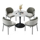 Glam Style Sintered Stone Dining Room Set with Black Leg Dining Furniture for Home Use Grey 5 Piece Set Clearhalo 'Dining Room Sets' 'Dining Tables & Seating' 'dining_room_set' 'furn' 'furn_dining_room_set' 'Furniture' 'furniture_dining_room_set' 'Kitchen & Dining Furniture' 'kitchen&dining_furn' 'kitchen' 3485227