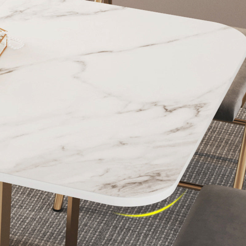 Rectangle Contemporary Sintered Stone Dining Room Set Foldable Dining Furniture for Restaurant Clearhalo 'Dining Room Sets' 'Dining Tables & Seating' 'dining_room_set' 'furn' 'furn_dining_room_set' 'Furniture' 'furniture_dining_room_set' 'Kitchen & Dining Furniture' 'kitchen&dining_furn' 'kitchen' 3485242