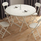 Contemporary Solid Wood Top Dining Room Set with Round Foldable Table Dinette Set 31.5"L x 31.5"W x 29.5"H White 5 Piece Set Clearhalo 'Dining Room Sets' 'Dining Tables & Seating' 'dining_room_set' 'furn' 'furn_dining_room_set' 'Furniture' 'furniture_dining_room_set' 'Kitchen & Dining Furniture' 'kitchen&dining_furn' 'kitchen' 3485253