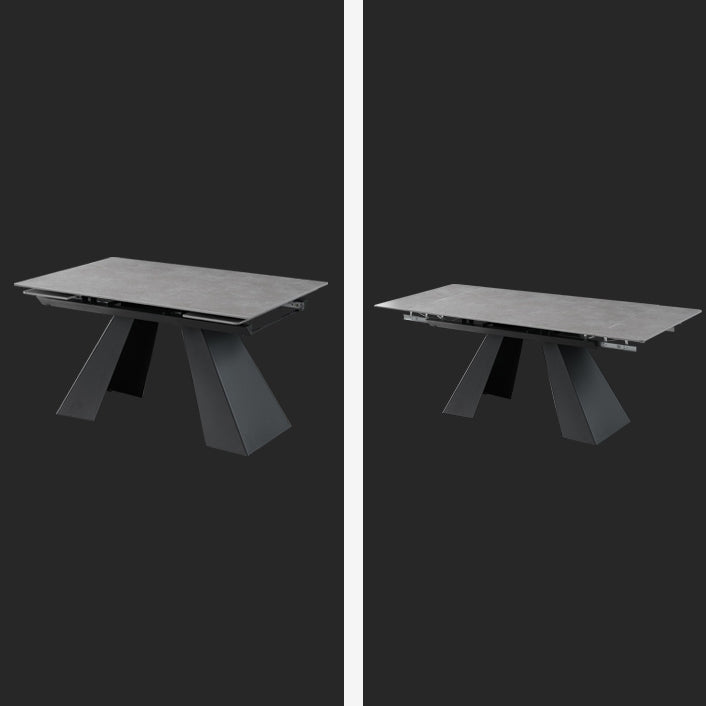 Sintered Stone Modern DiningRoomTableSet with Rectangle Table and Removable Leaf Dinette Set Clearhalo 'Dining Room Sets' 'Dining Tables & Seating' 'dining_room_set' 'furn' 'furn_dining_room_set' 'Furniture' 'furniture_dining_room_set' 'Kitchen & Dining Furniture' 'kitchen&dining_furn' 'kitchen' 3485268